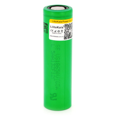 Акумулятор 18650 2600mAh (2450-2650mah), 3.7V (2.75-4.2V), green, PVC BOX Liitokala (Lii-VTC5) Вінниця - фото 1