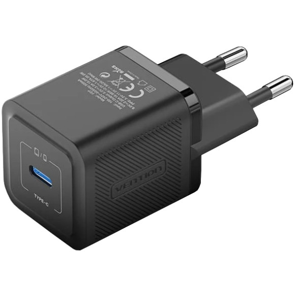 Зарядний пристрій 1xUSB-C 20W PD чорний Vention Винница - изображение 1