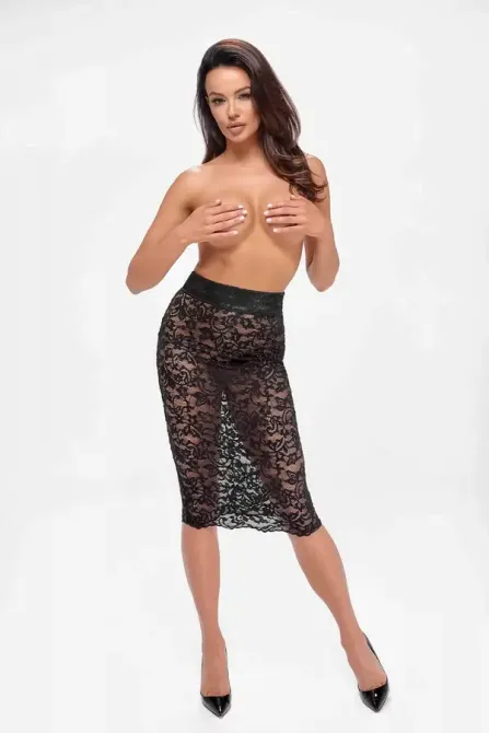 Спідниця Noir Handmade F302 Ambivalence lace up midi skirt - M Львов - изображение 4