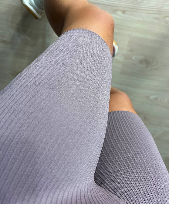 Шорти жіночі Kenalin 0412 велосипедки лосини в рубчик пуш-ап широкий пояс середня довжина one size, пудра, one size Київ - фото 13