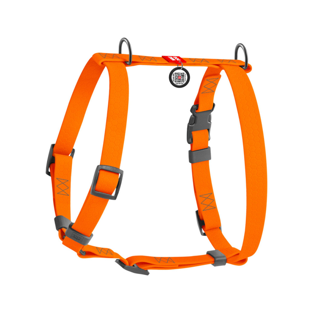 Шлея для собак водостійка анатомічна Н-подібна WAUDOG Waterproof з QR-паспортом, пластикова пряжка-фастекс, XL, Ш 40 мм, А 60-98 см, В 69-110 см, пома Київ - фото 4