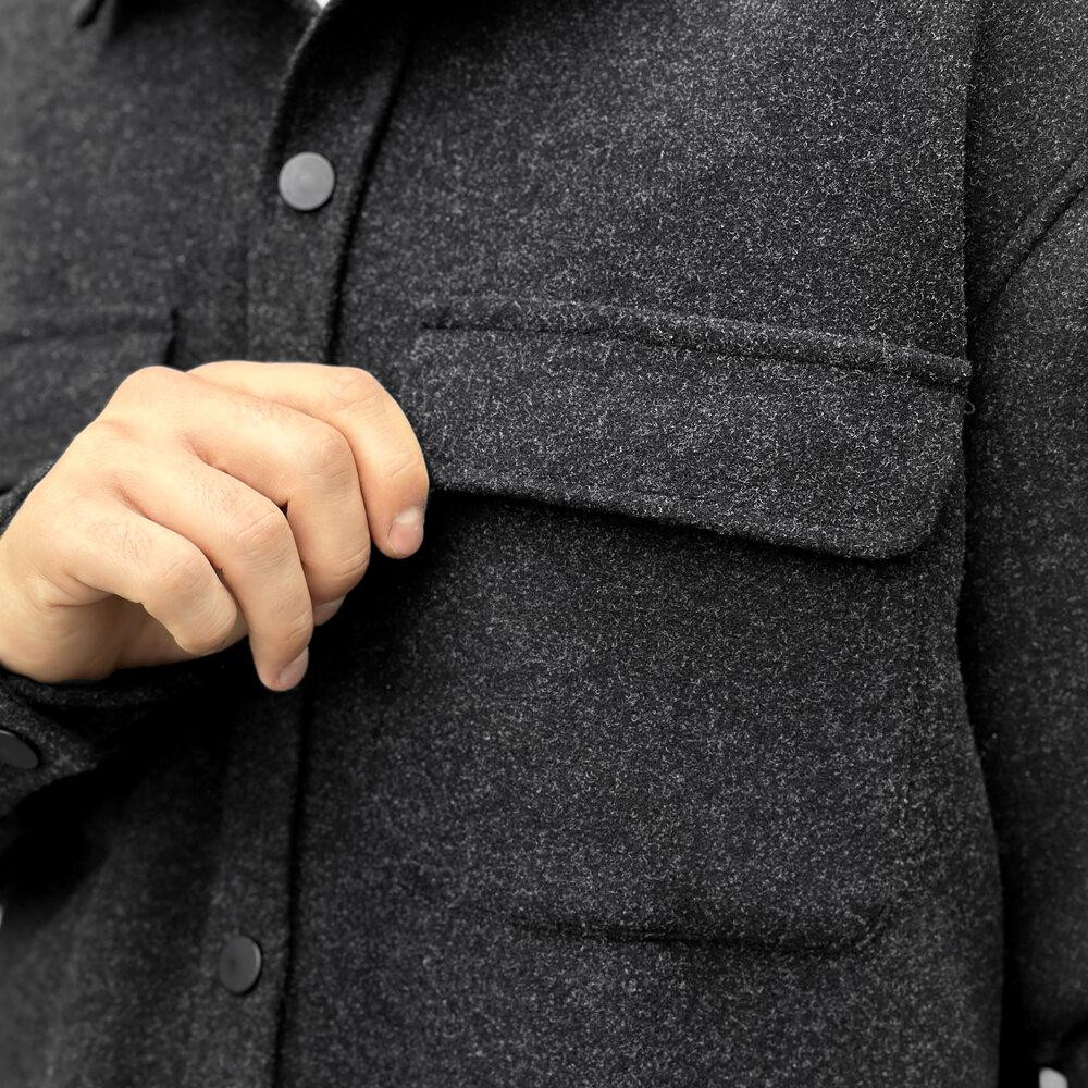 Чоловіча сорочка-пальто чорна Pobedov Mars Київ - фото 8