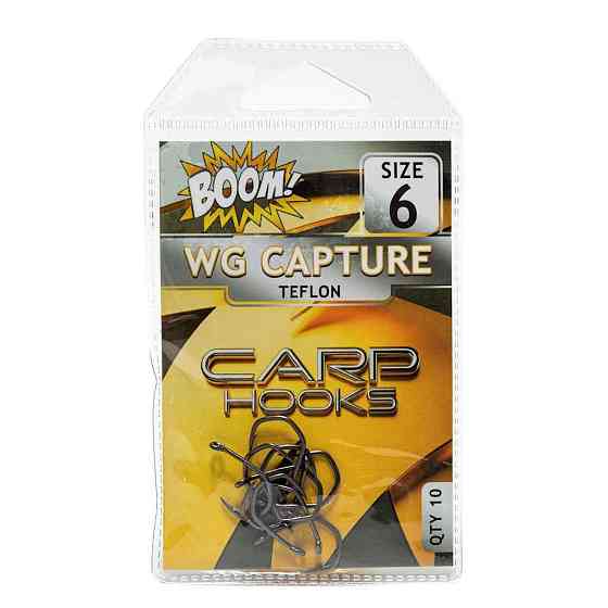 Гачок для мирної риби Wide Gape Сapture №6 (10 шт/уп) (Teflon) ТМ BOOM Київ