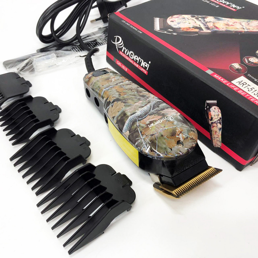 Электробритва для стрижки головы GEMEI GM-1018, Машинка для стрижки волос проводная QZ-98 Львов - изображение 2