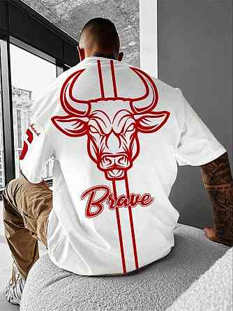 Футболка чоловіча с принтом 44 Біла 2634326329 Дніпро