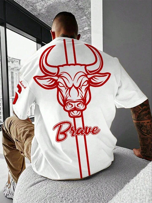 Футболка мужская с принтом 44 Белая 2634326329 Днепр - изображение 1