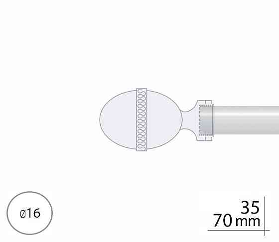 Закінчення для карнизу Orvit ФАРЖЕ 16 мм ЗОЛОТО Львов