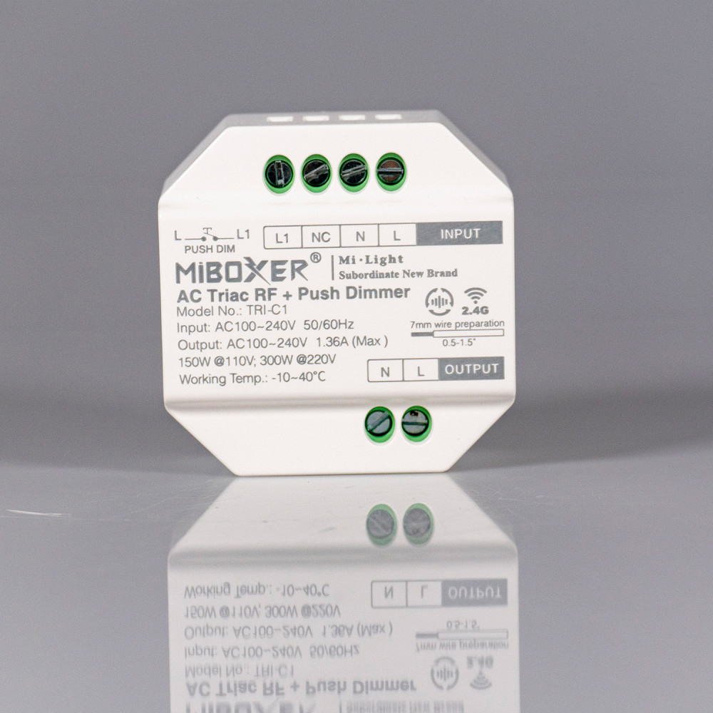 Miboxer LED контролер Мілайт бездротовий TRIAC димер 300Вт 220v,1.36A Mi-light Київ - фото 4