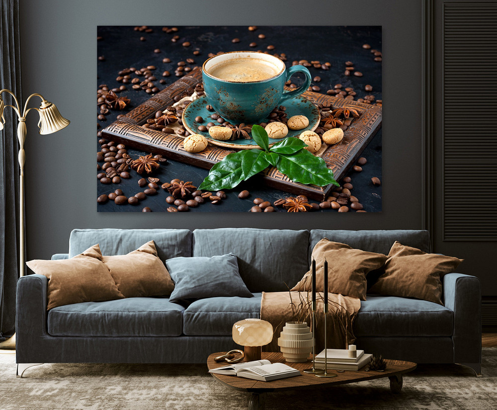 Картина холст в гостиную / спальню  Ароматна кава   MLP_317 60x100 см Киев - изображение 3