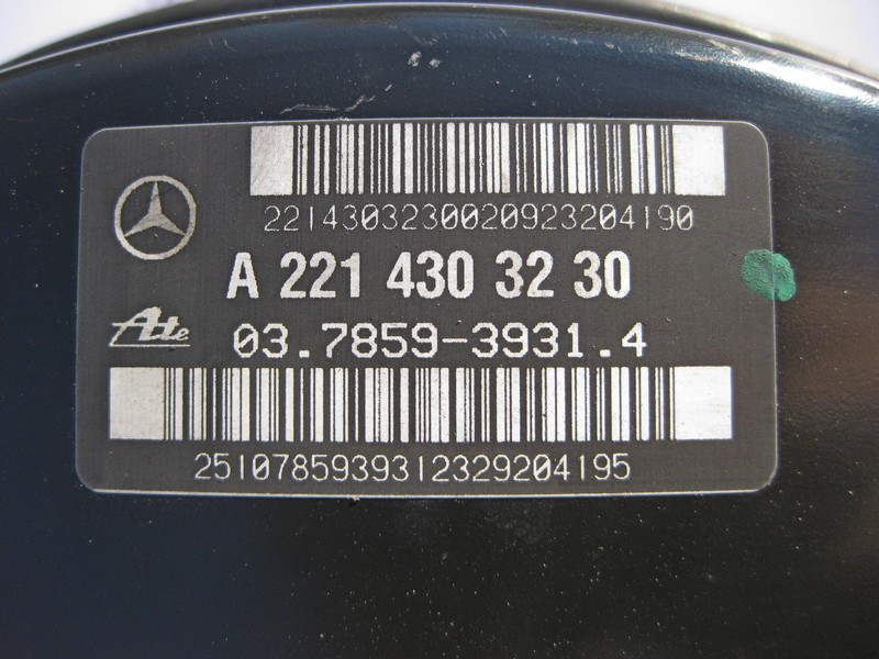 Mercedes-Benz  A2214303730 Вакуумний підсилювач гальм S-Class W221 CL C216 Одесса - изображение 4