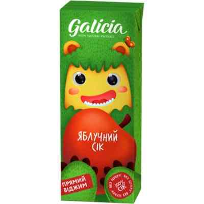 Сік дитячий Galicia Яблучний прямого віджиму неосвітлений 200 мл (4820209560091) Вінниця