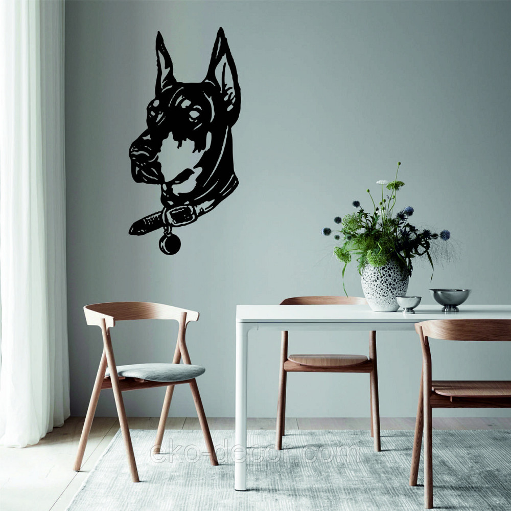 Декоративное настенное Панно «Доберман», Декор на стену 110*54 см, Черный Киев - изображение 7