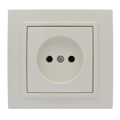 ZENA крем Розетка внутрішня 1-а без заземлення модуль + кришка Ел-Би Житомир