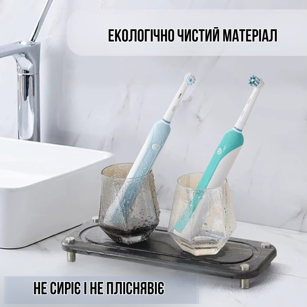 Підставка універсальна для душу,ванної кімнати,кухні для приладдя кам'яна з діатоміту темно-сіра Кам'янець-Подільський - фото 2