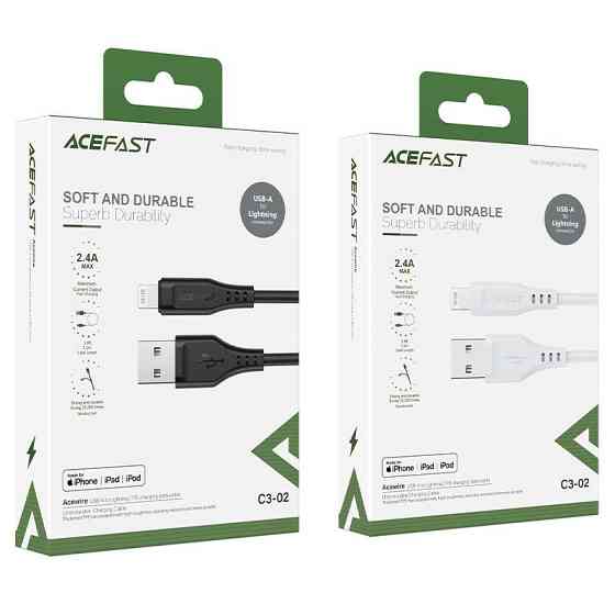 Кабель ACEFAST USB to iP 2.4A, 1.2м, черный Киев