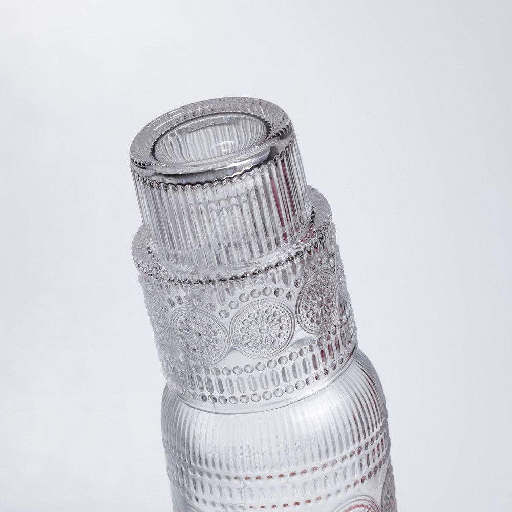 Yiwu Глечик 700 мл зі склянкою 1 (шт) графин для компоту соку води лимонаду глечик для напоїв П Коломия - фото 3