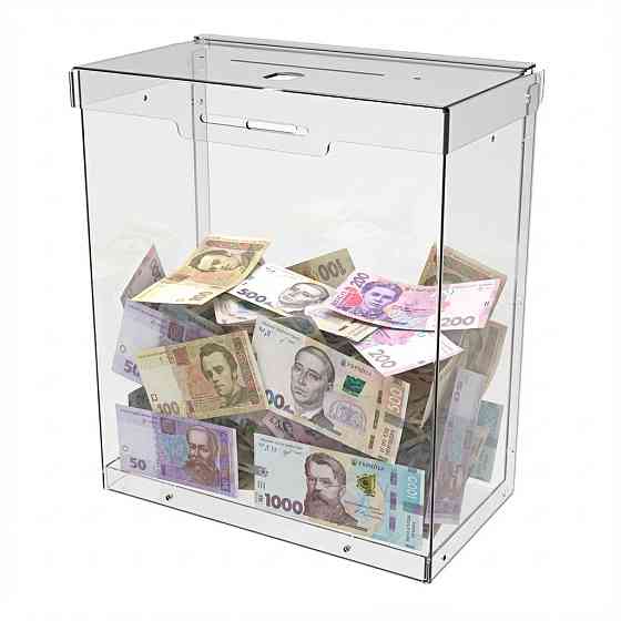 Ящик EKOSTAR для пожертвований и сбора денег 200x230x110 с замком. Объем 5 литров Киев