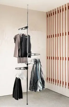 Вешалка от пола до потолка Hanger floor to ceiling для одежды, сушилка отдельностоящая телескопическая Коломия