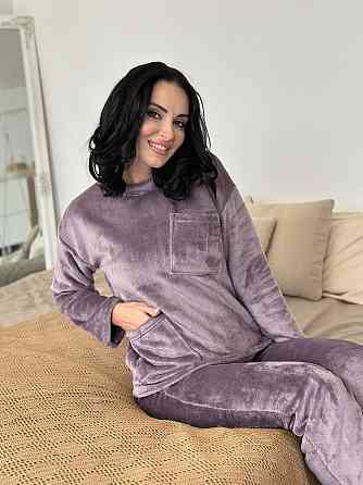 Махровый костюм с декоративными карманами Luci 42-44, Лиловый Киев