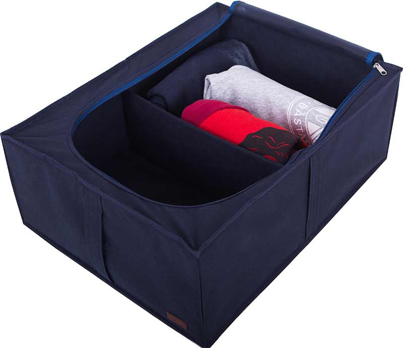 Кофр для хранения вещей со съемной перегородкой KHV-2-V-jeans (Синий) Сумы - изображение 1