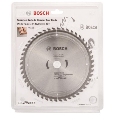 Диск пильний Bosch Eco for Wood 190x2.2x20-48T (2.608.644.378) Вінниця - фото 2