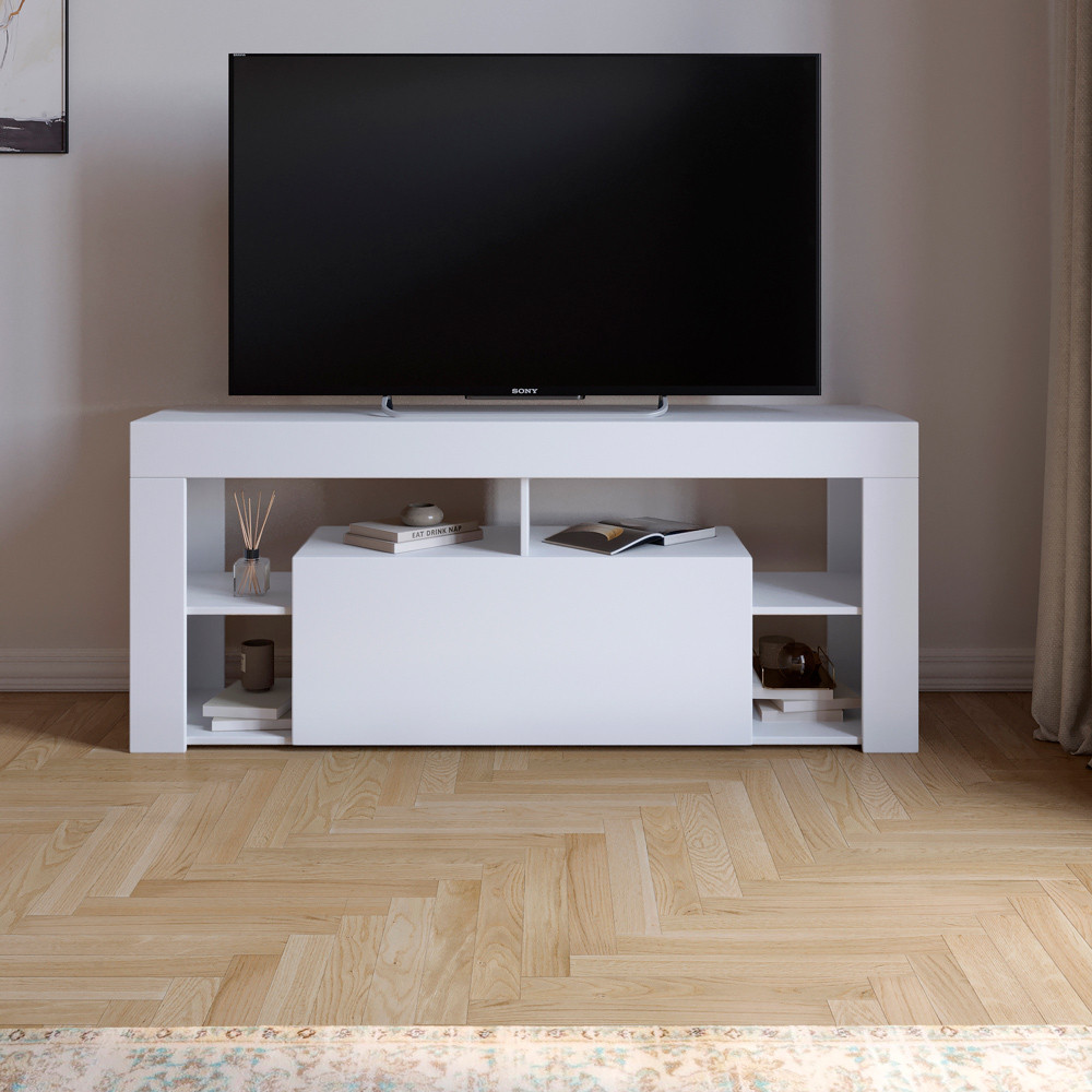 Тумба під телевізор із 4 полицями М-ЗОН Джеко 140 Німфея Альба (MZN-031034) Львів - фото 1