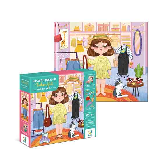 Магнітна гра "Одягалка Модниця" 200243, 1 магнітна дощечка, 32 магніти Вінниця