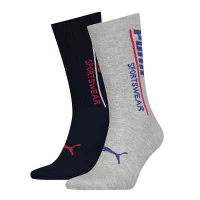 Носки Puma Men Logo Classic Sock 2P 102003001-023 темно-синій, сірий 39-42 (8718824798790) Винница