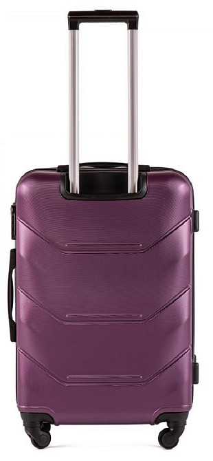 Чемодан пластиковый WINGS 147 большой 75 см фиолетовый Киев - изображение 3