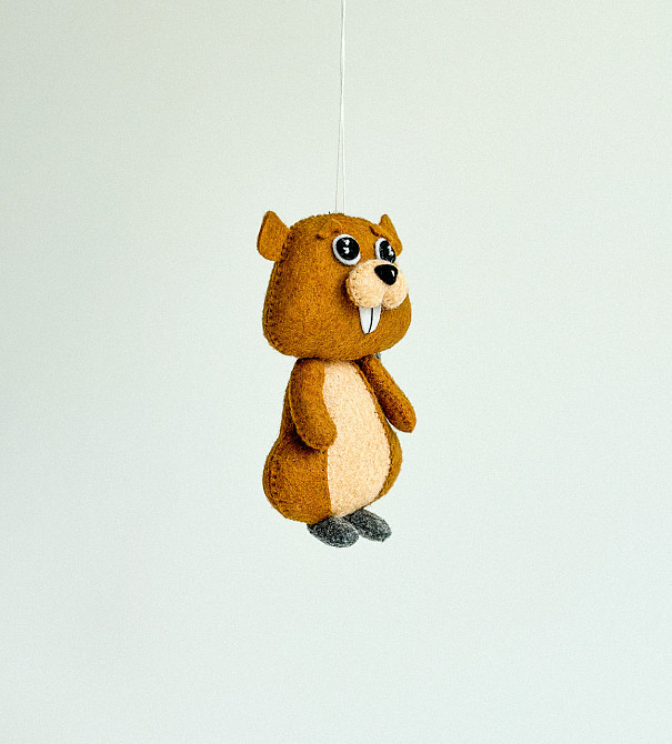 Іграшка з фетру ручної роботи Бобер Київ - фото 3