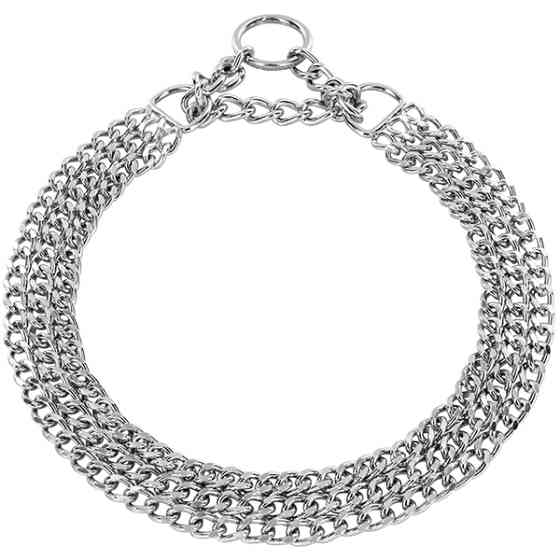Sprenger Triple Row Martingale СПРЕНГЕР 3-РЯДНИЙ НАШИЙНИК-МАРТІНГАЛ напівзашморг для собак, плоска ланка 2мм, хромована сталь Київ