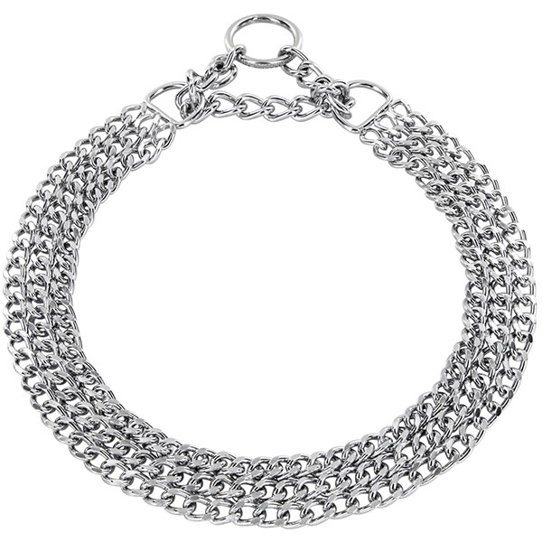 Sprenger Triple Row Martingale СПРЕНГЕР 3-РЯДНИЙ НАШИЙНИК-МАРТІНГАЛ напівзашморг для собак, плоска ланка 2мм, хромована сталь Київ - фото 1