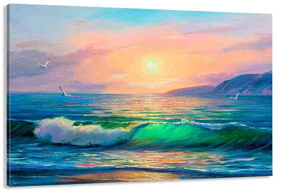 Картина холст в гостиную / спальню   Природа  моря     MLP_362 80х160см Киев