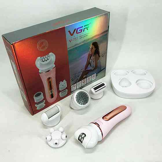 Насадка пемза для п'ят VGR, Електричний акумуляторний епілятор депілятор, Пемза для п'ят від мозолів HB-77 Івано-Франківськ