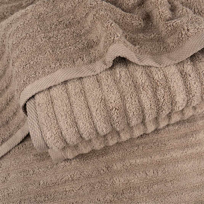 Рушник махровий GM Textile 50x90см Преміум якості Зеро Твіст 550г/м2 (Темно-Бежовий) Суми - фото 3