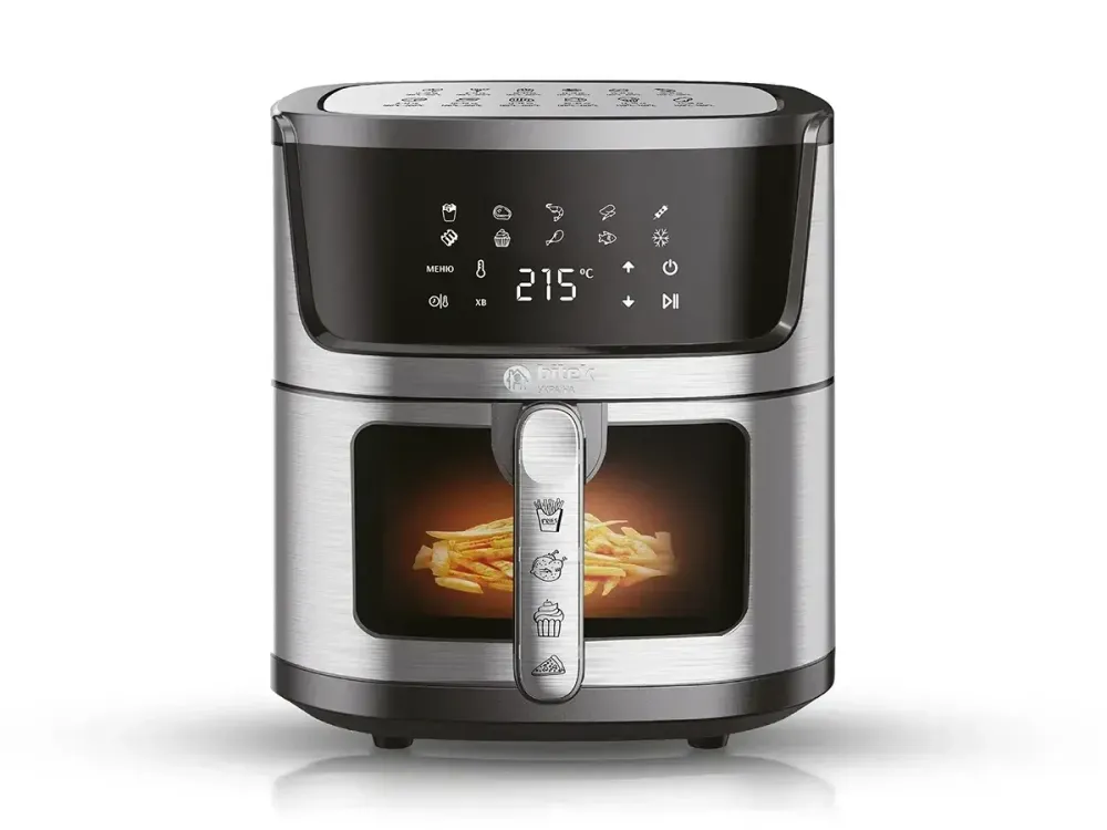 Аэрофритюрница BITEK BT-5395 14л 4800Вт, сенсорная, 2 ТЭНА, обзорное окно, 10 программ, черная Одесса - изображение 5
