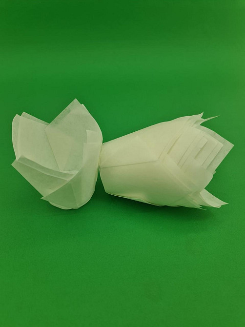 Тарталетки паперові для кексів ТЛ-150 Тюльпан Білий" (50*60/80) (100 шт.) (1 уп.) Харків - фото 1