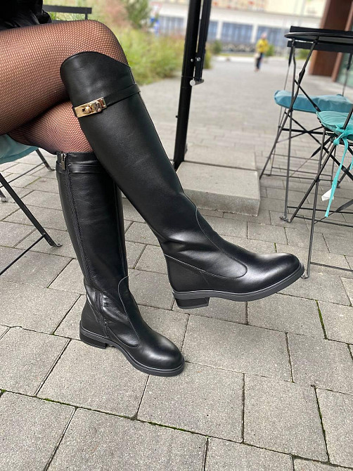 Mermaid Чоботи жіночі Mermaid 2227 чорні (осінь-весна, шкіра натуральна) (6050) Коломия - фото 2