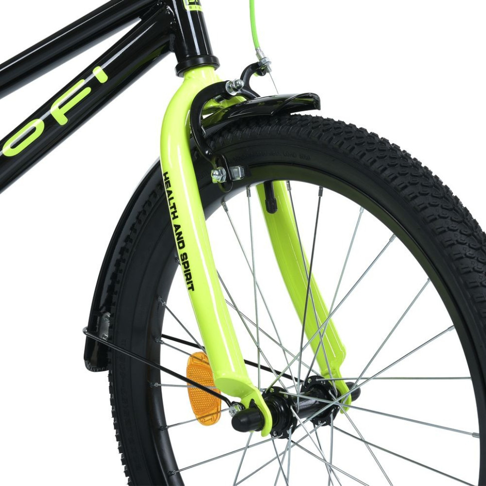 Велосипед дитячий MB 20015-1 колеса 20 дюймів, чорно-зелений Вінниця - фото 4