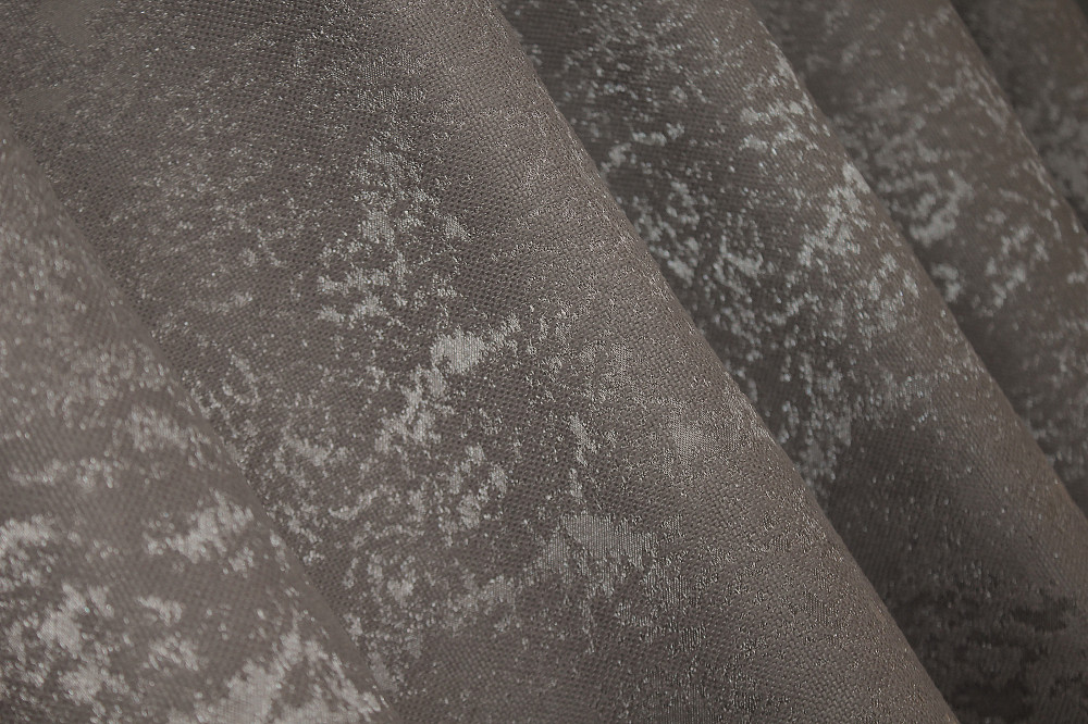Комплект коротких штор VR-Textil Лен мрамор Pavliani № 1373ш 130х170 см 2 шт Коричнево-серый (35-0057) Киев - изображение 5