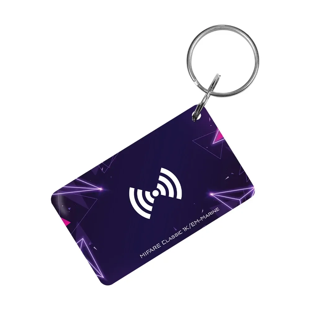 Ключ-брелок EM-Marine+Mifare Trinix Proximity-key EM+MF epoxy прямокутний 30*50 мм фіолетовий (69-00058) Київ - фото 2
