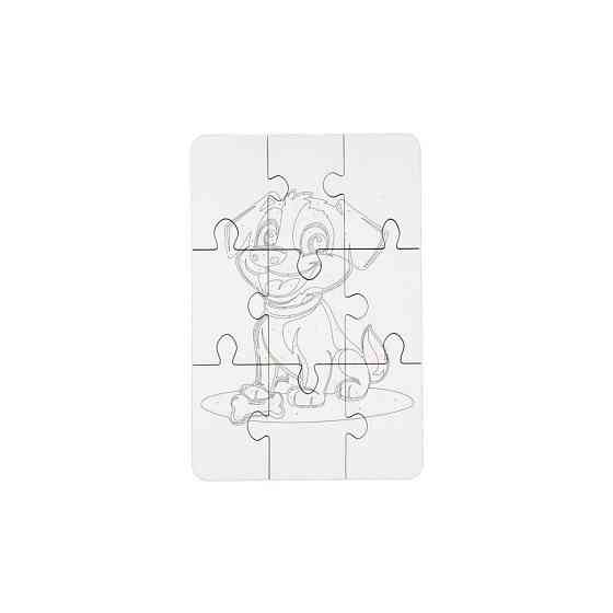 Деревʼяний пазл-розмальовка А5 "Собачка" Puz-22940 пензлик, фарби, клейка плівка Вінниця