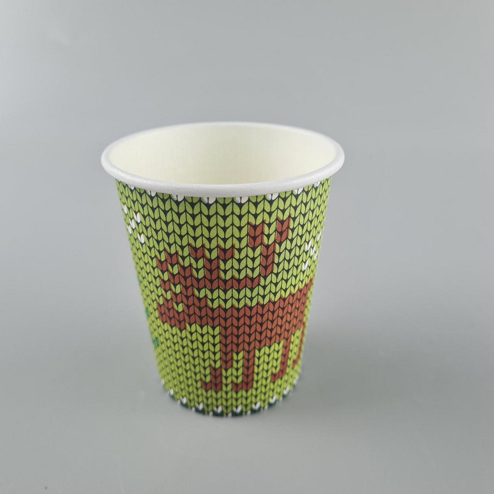 Бумажные стаканы цветные 175мл НГ "ОЛЕНЬ НА ЗЕЛЕНОМ"  Маэстро (50 шт) Харьков - изображение 2