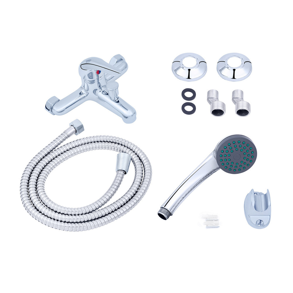 Змішувач для ванни Agua Leon - C060 з душовим гарнітуром, хром Київ - фото 7