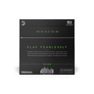 Струни для гітари D'Addario NYXL Electric Extra Super Light (08-38) (NYXL0838) Вінниця - фото 3