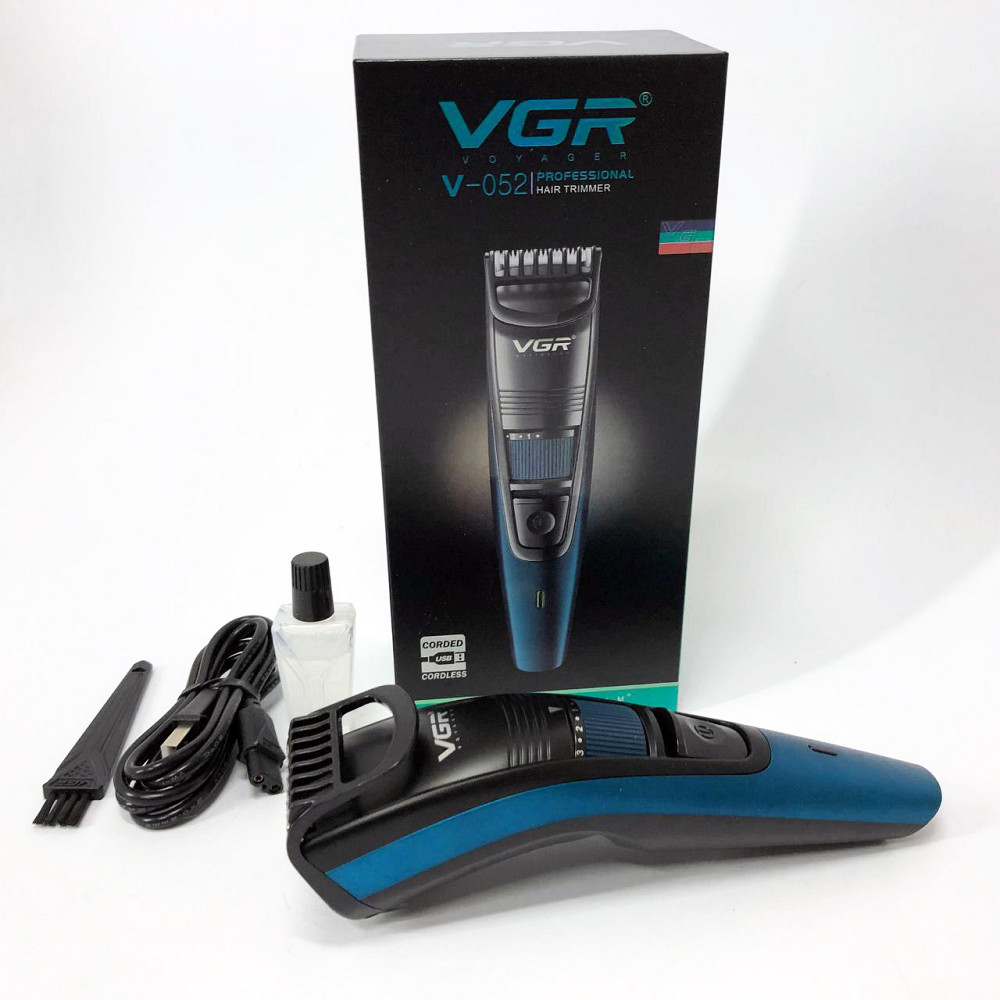 Багатофункціональний тример для стрижки волосся і тіла VGR V-052, Професійний тример з насадками ZX-18 Львів - фото 1