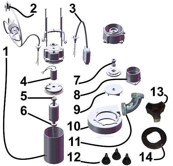 Насос фекальный с режущим механизмом Optima V1800 DF 1,8кВт (000017085) Киев