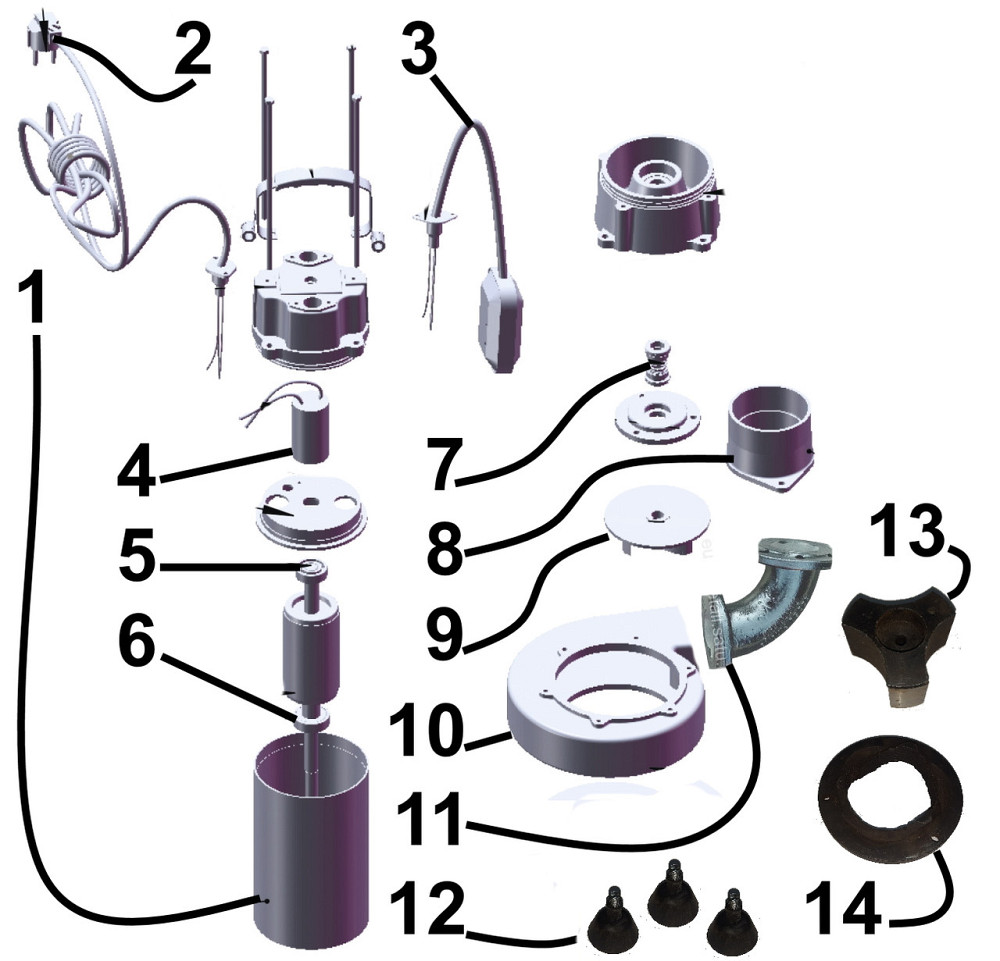 Насос фекальний з ріжучим механізмом Optima V1800 DF 1,8кВт (000017085) Київ - фото 5