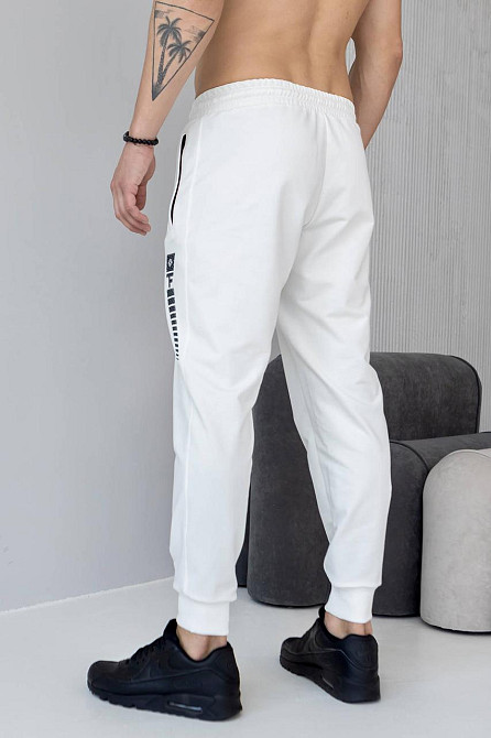 Штани джогери чоловічі TotalFit EM1 M, Белый Киев - изображение 6