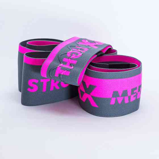 Набір тканинних резинок для фітнесу та спорту MadMax MFA-305 Hiploop set 3 pcs. Grey/Pink Кам'янське